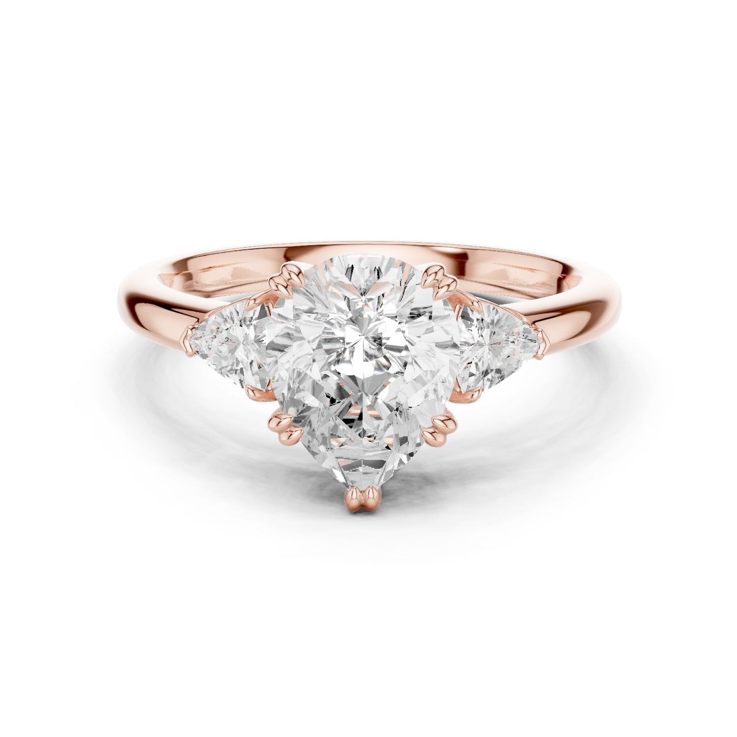 Cushion Lab Grown Diamond Three-Stone Engagement Ring