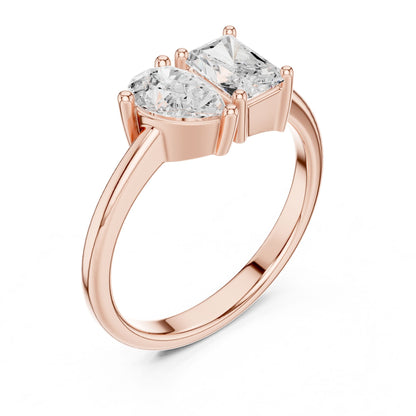 Cushion Lab Grown Diamond Three-Stone Engagement Ring