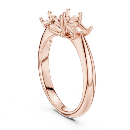 Cushion Lab Grown Diamond Three-Stone Engagement Ring