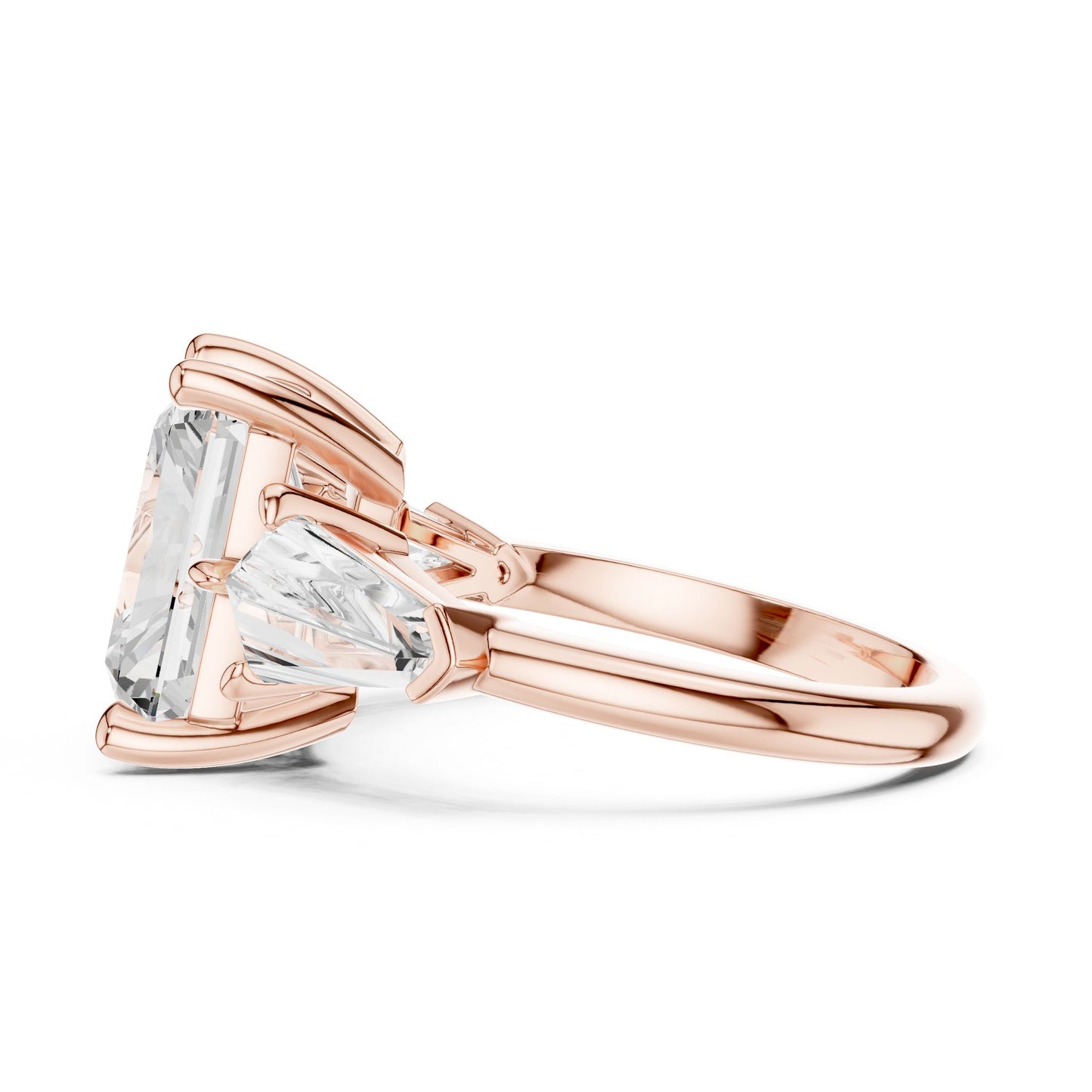 Cushion Lab Grown Diamond Three-Stone Engagement Ring