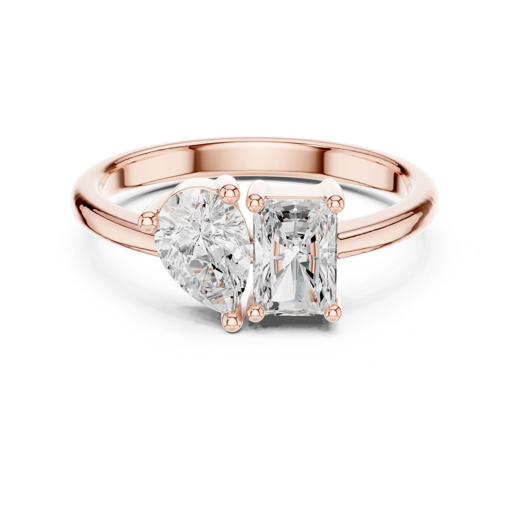 Cushion Lab Grown Diamond Three-Stone Engagement Ring