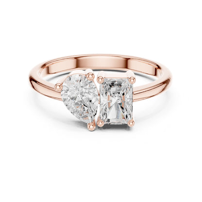 Cushion Lab Grown Diamond Three-Stone Engagement Ring