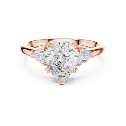 Cushion Lab Grown Diamond Three-Stone Engagement Ring