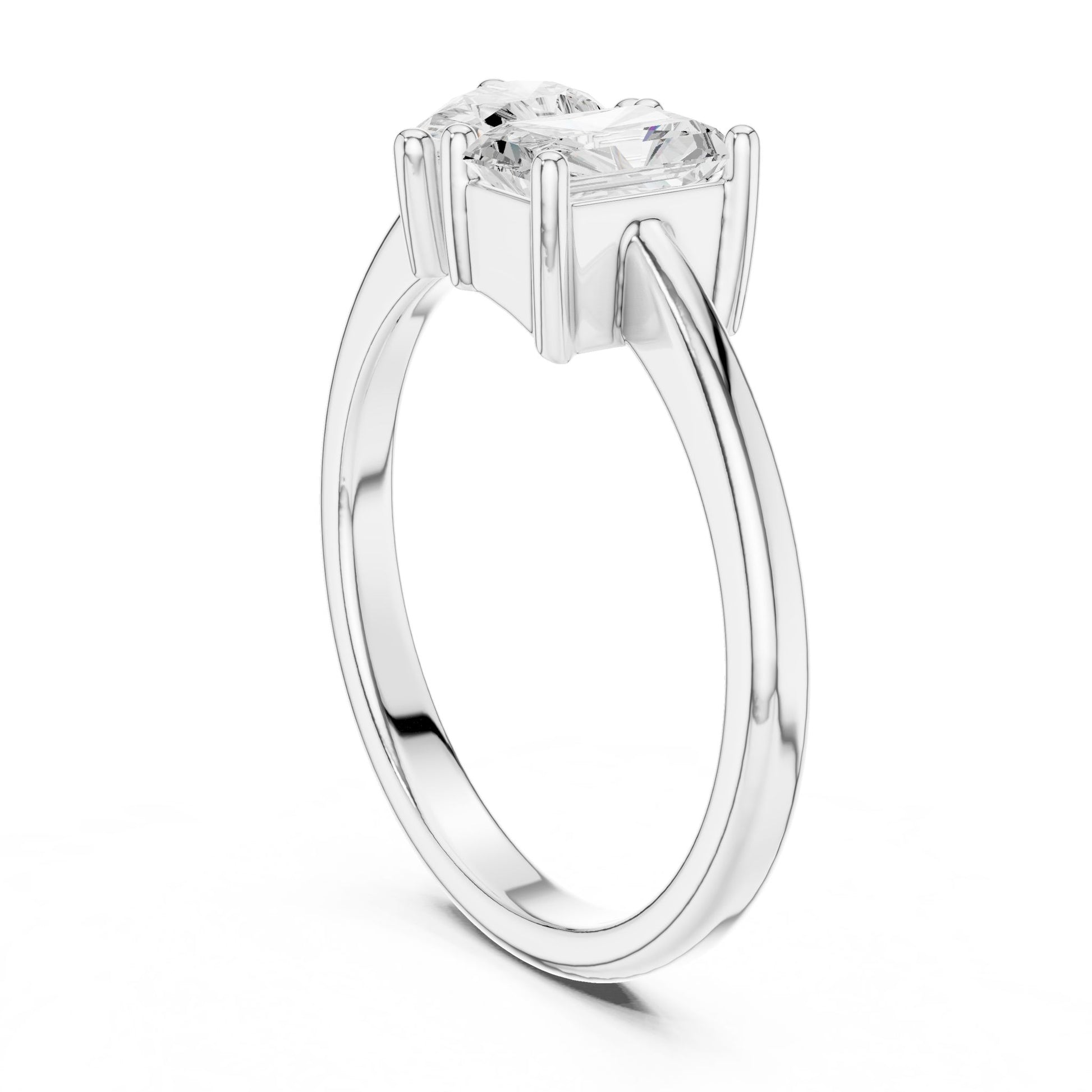 Cushion Lab Grown Diamond Three-Stone Engagement Ring