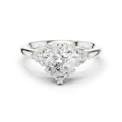 Cushion Lab Grown Diamond Three-Stone Engagement Ring