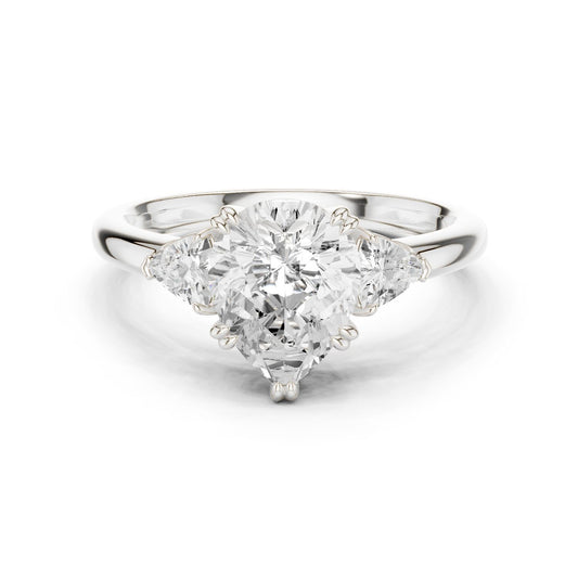 Cushion Lab Grown Diamond Three-Stone Engagement Ring