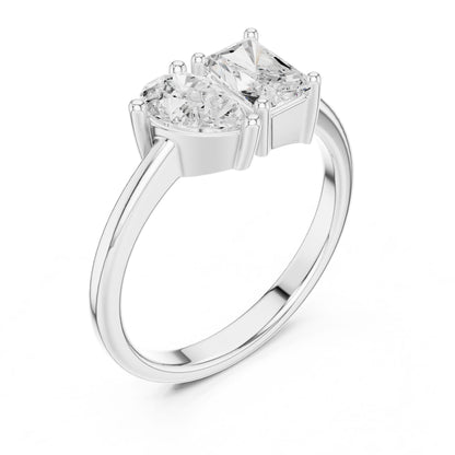 Cushion Lab Grown Diamond Three-Stone Engagement Ring