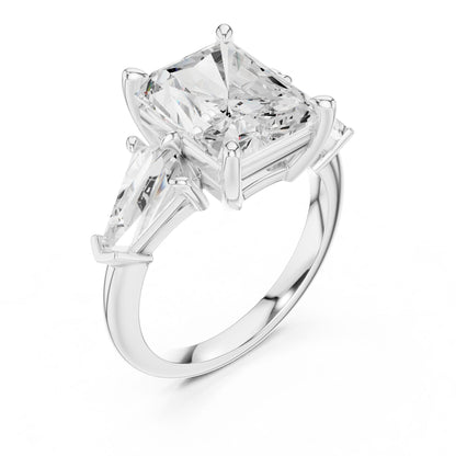 Cushion Lab Grown Diamond Three-Stone Engagement Ring