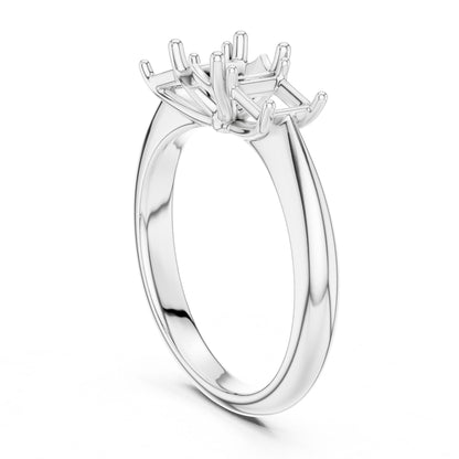 Cushion Lab Grown Diamond Three-Stone Engagement Ring