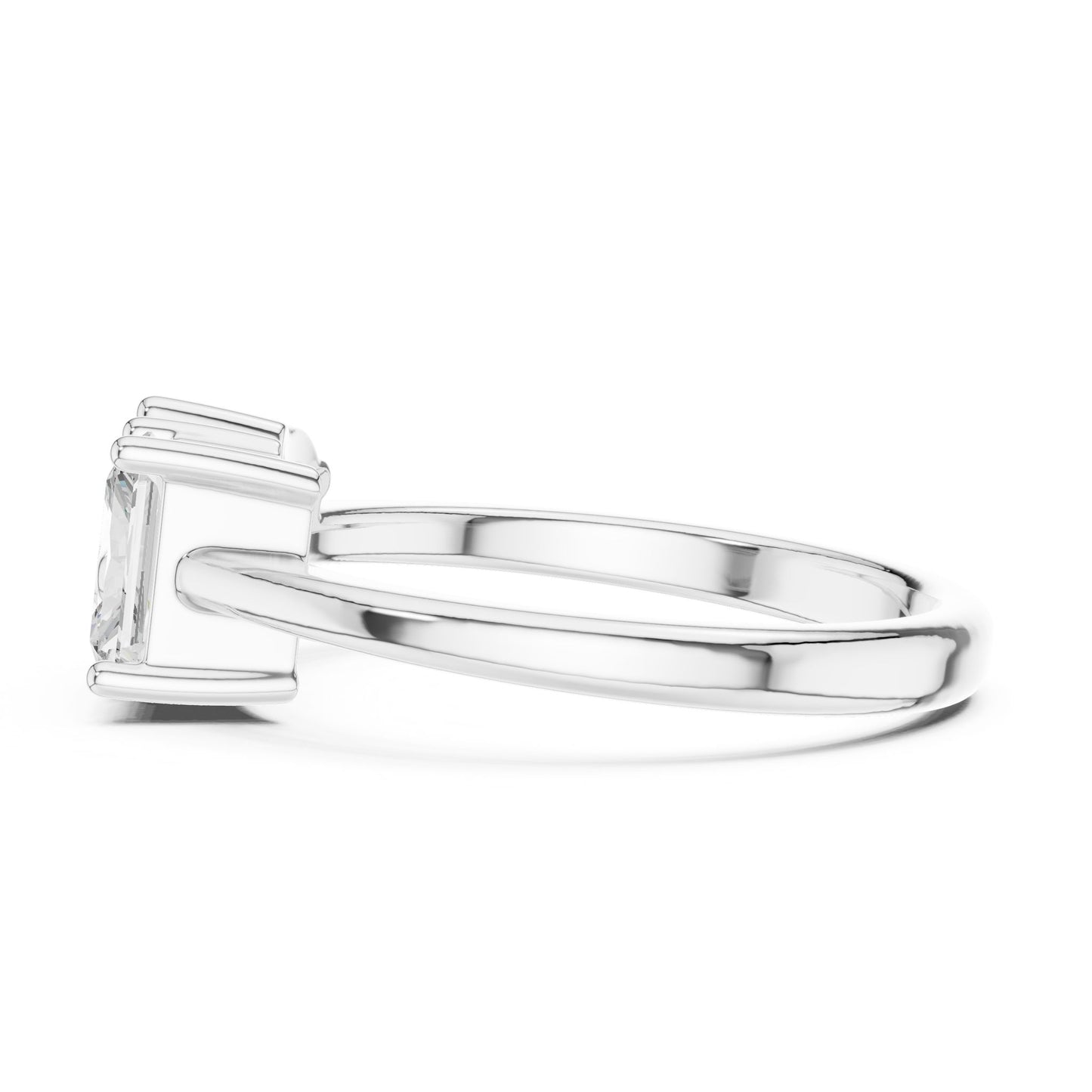 Cushion Lab Grown Diamond Three-Stone Engagement Ring