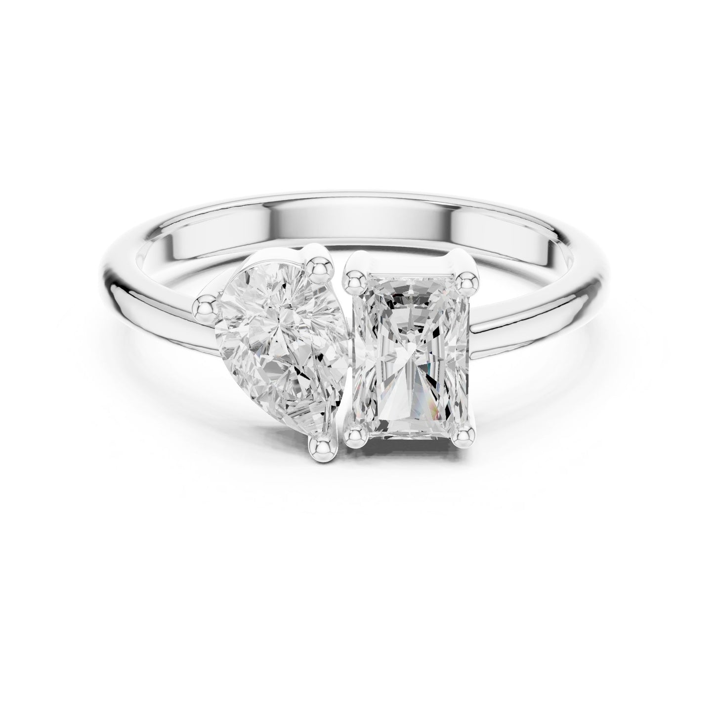 Cushion Lab Grown Diamond Three-Stone Engagement Ring
