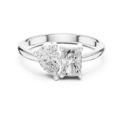 Cushion Lab Grown Diamond Three-Stone Engagement Ring