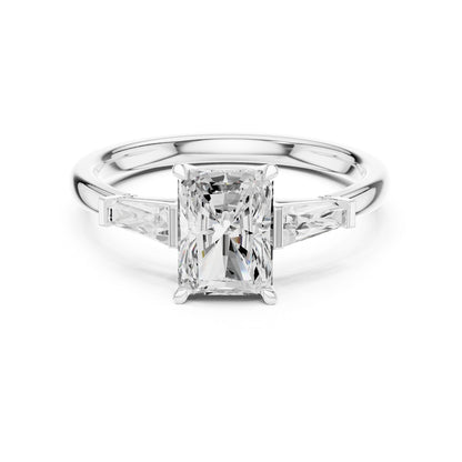 Cushion Lab Grown Diamond Three-Stone Engagement Ring