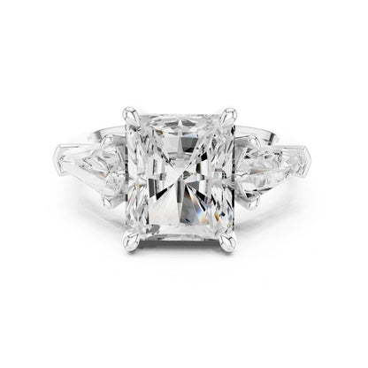 Cushion Lab Grown Diamond Three-Stone Engagement Ring