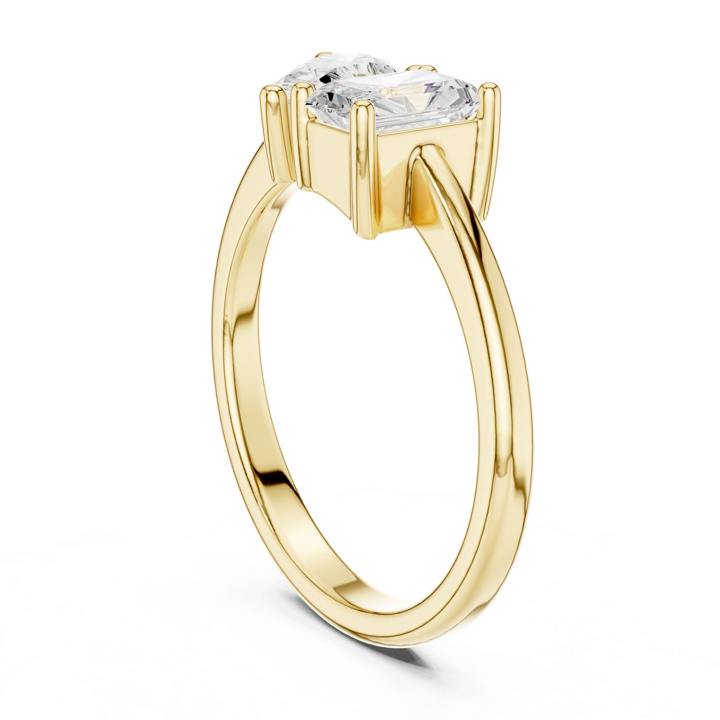 Cushion Lab Grown Diamond Three-Stone Engagement Ring