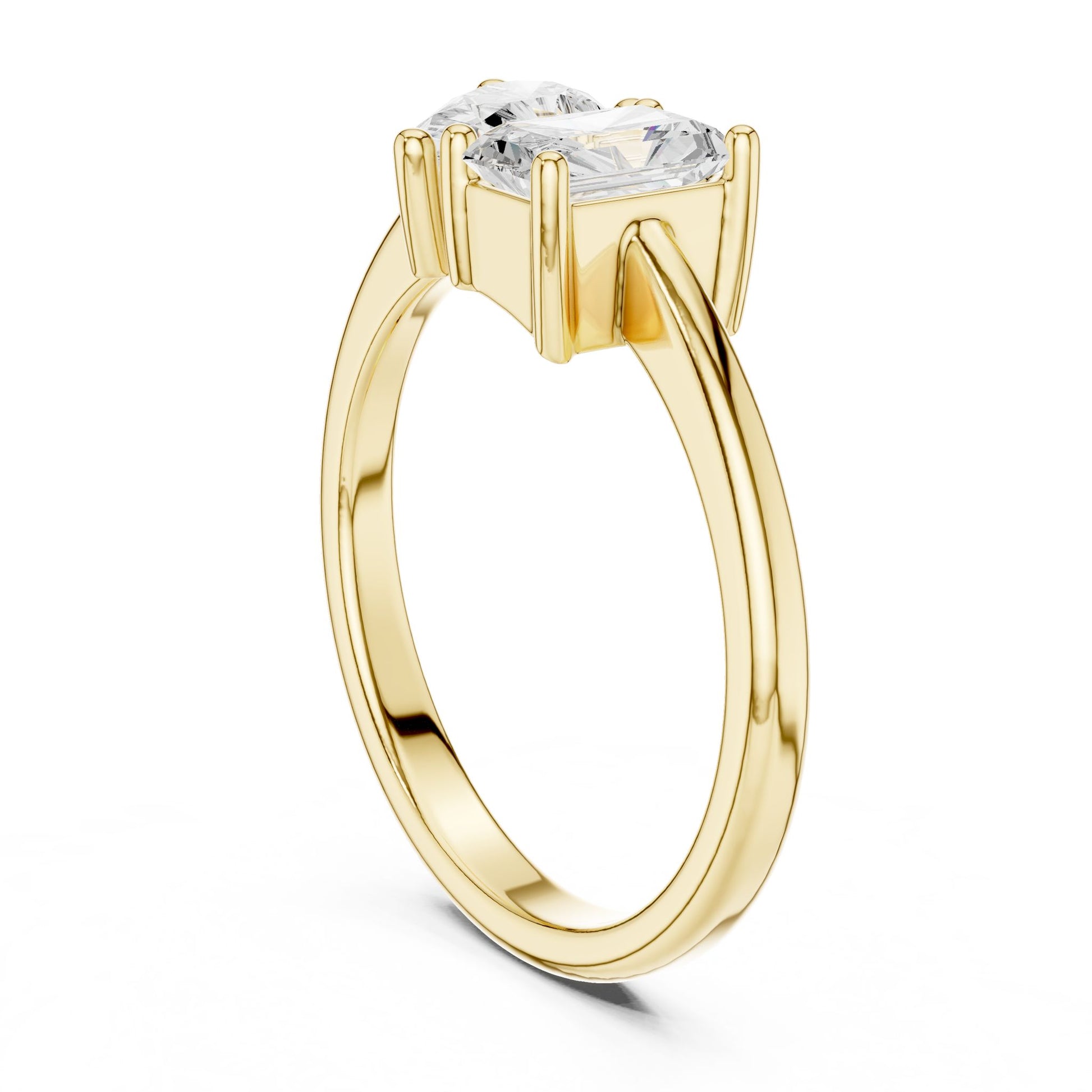 Cushion Lab Grown Diamond Three-Stone Engagement Ring