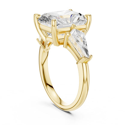 Cushion Lab Grown Diamond Three-Stone Engagement Ring