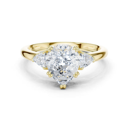 Cushion Lab Grown Diamond Three-Stone Engagement Ring