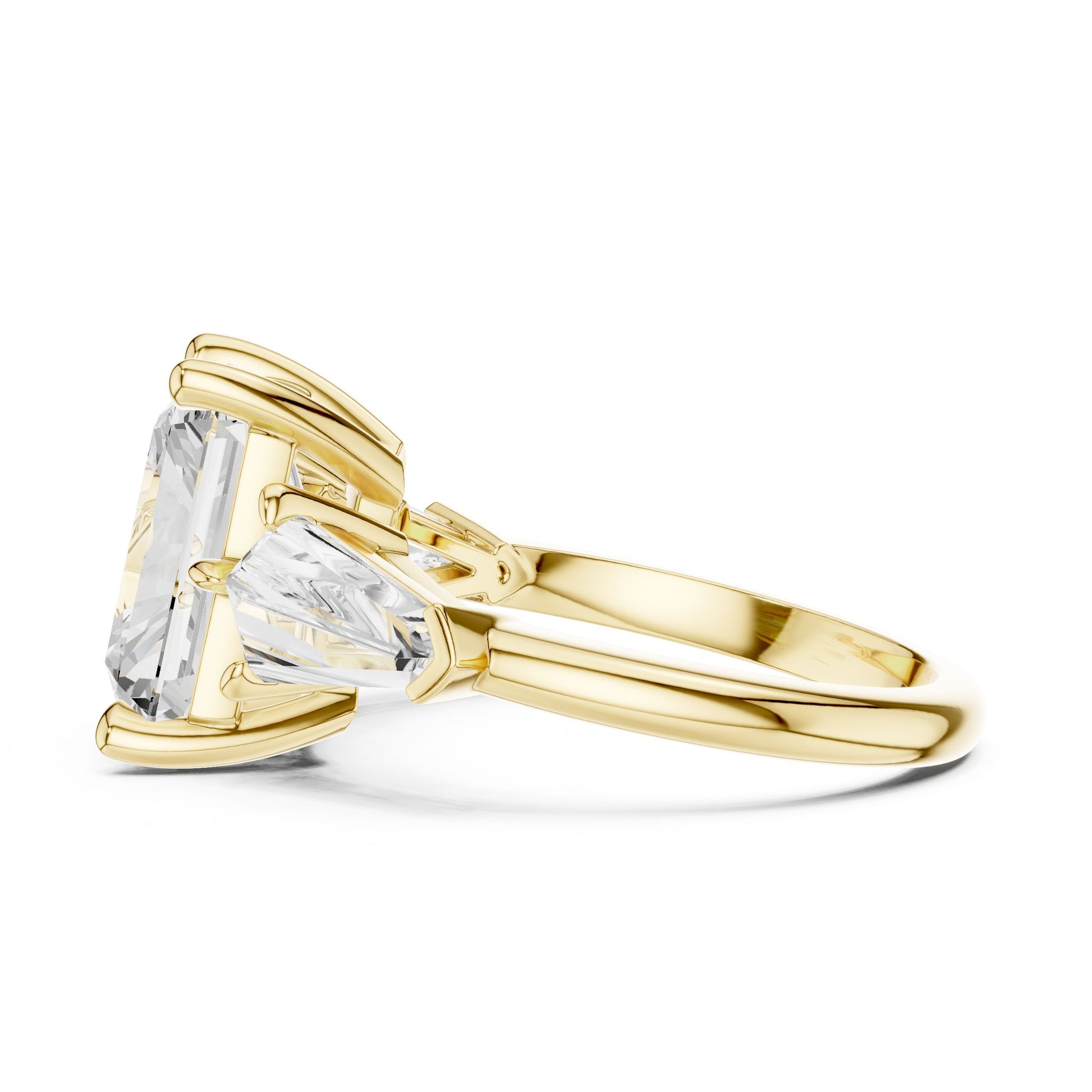 Cushion Lab Grown Diamond Three-Stone Engagement Ring