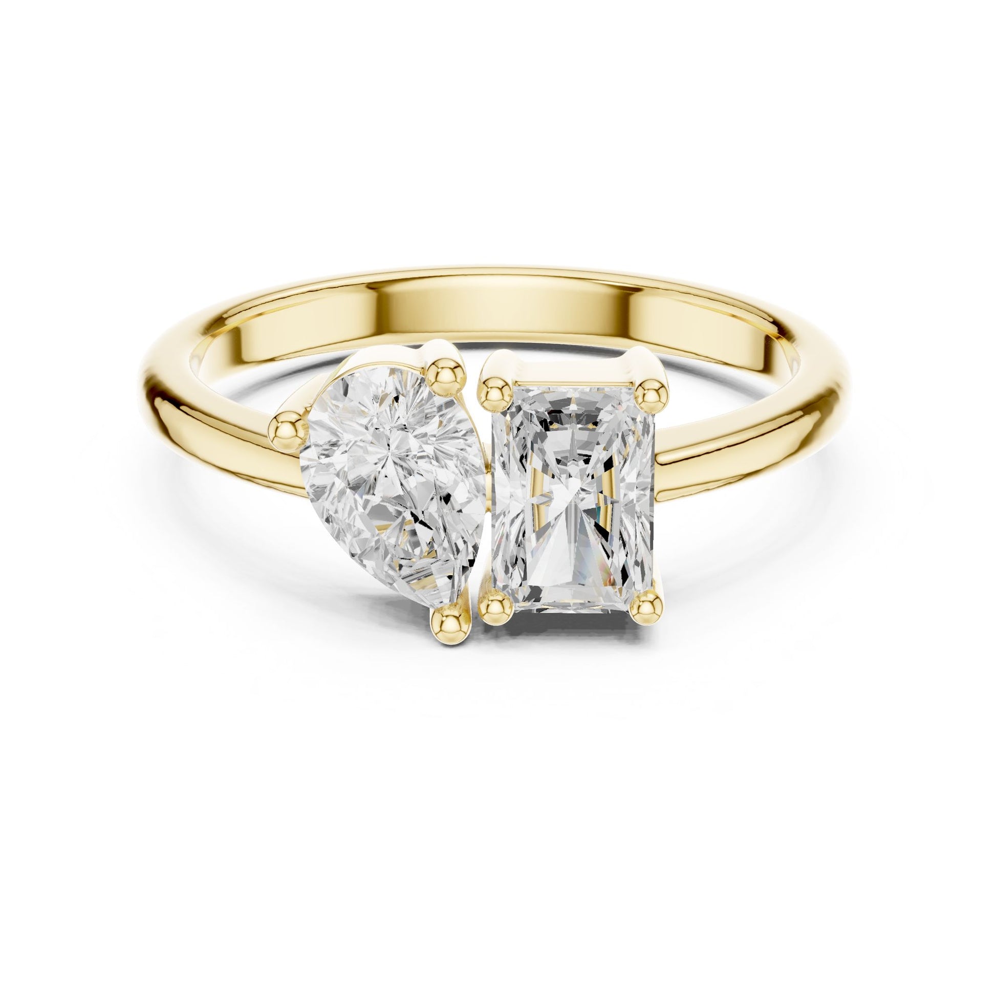 Cushion Lab Grown Diamond Three-Stone Engagement Ring