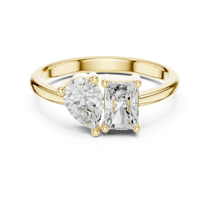 Cushion Lab Grown Diamond Three-Stone Engagement Ring