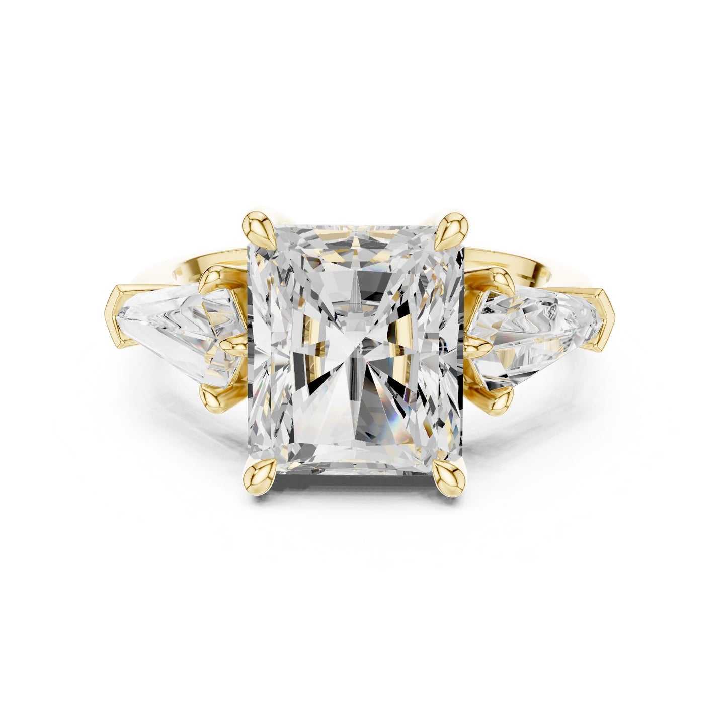 Cushion Lab Grown Diamond Three-Stone Engagement Ring