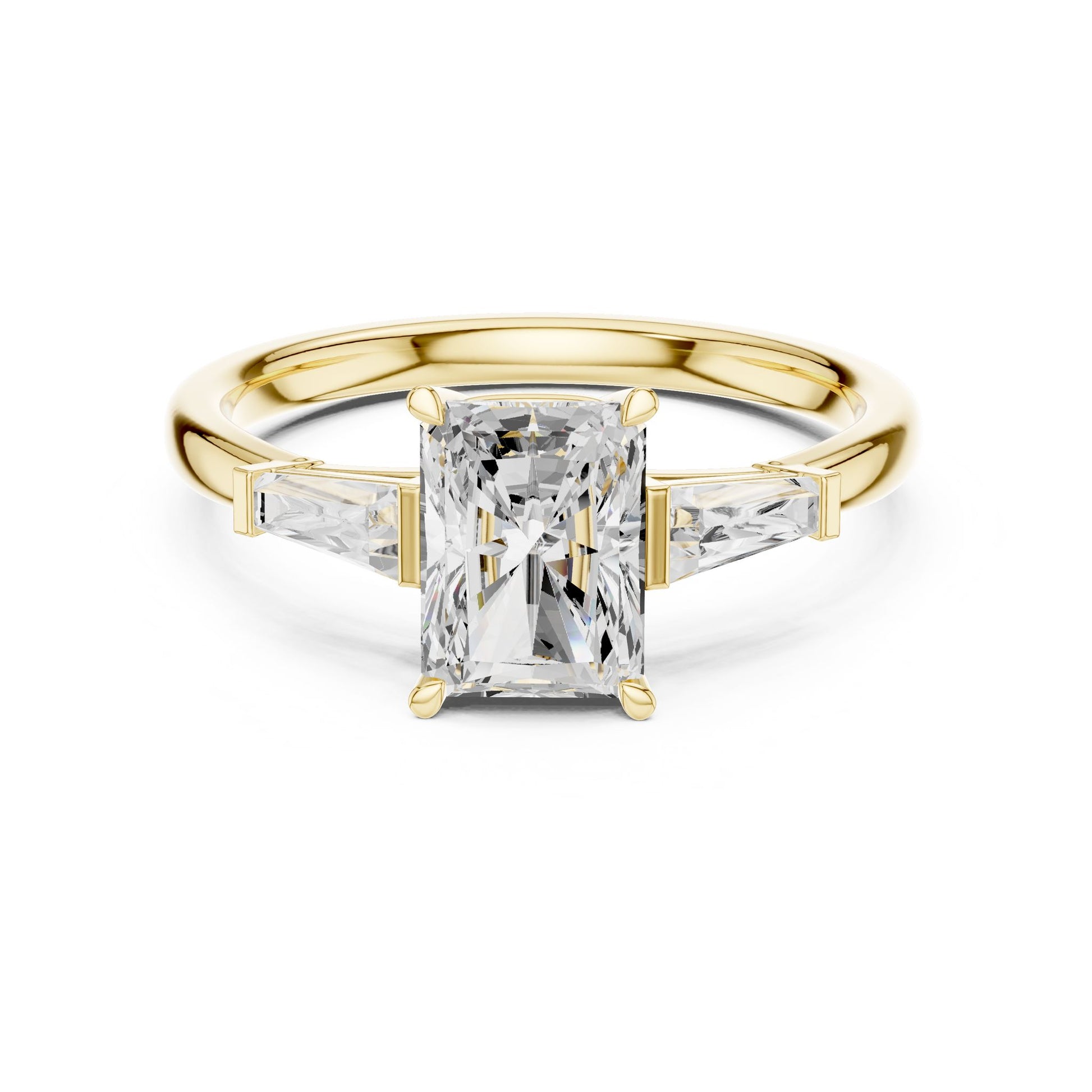 Cushion Lab Grown Diamond Three-Stone Engagement Ring