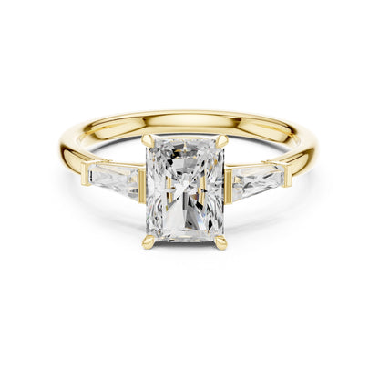 Cushion Lab Grown Diamond Three-Stone Engagement Ring