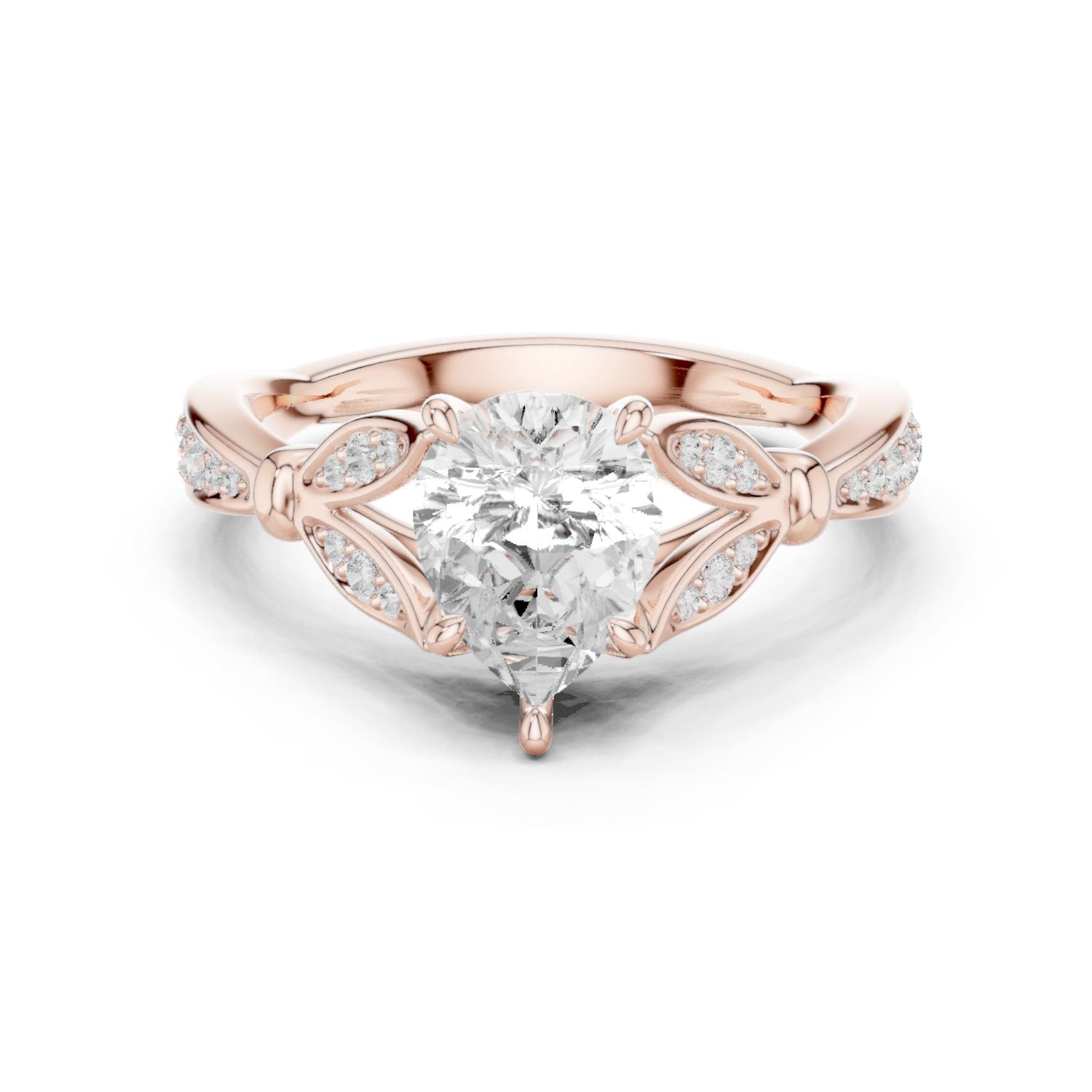 Cushion Lab Grown Diamond Vintage Engagement Ring