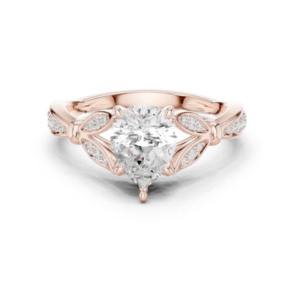 Cushion Lab Grown Diamond Vintage Engagement Ring