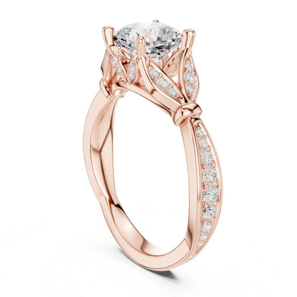 Cushion Lab Grown Diamond Vintage Engagement Ring