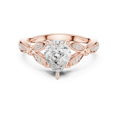 Cushion Lab Grown Diamond Vintage Engagement Ring