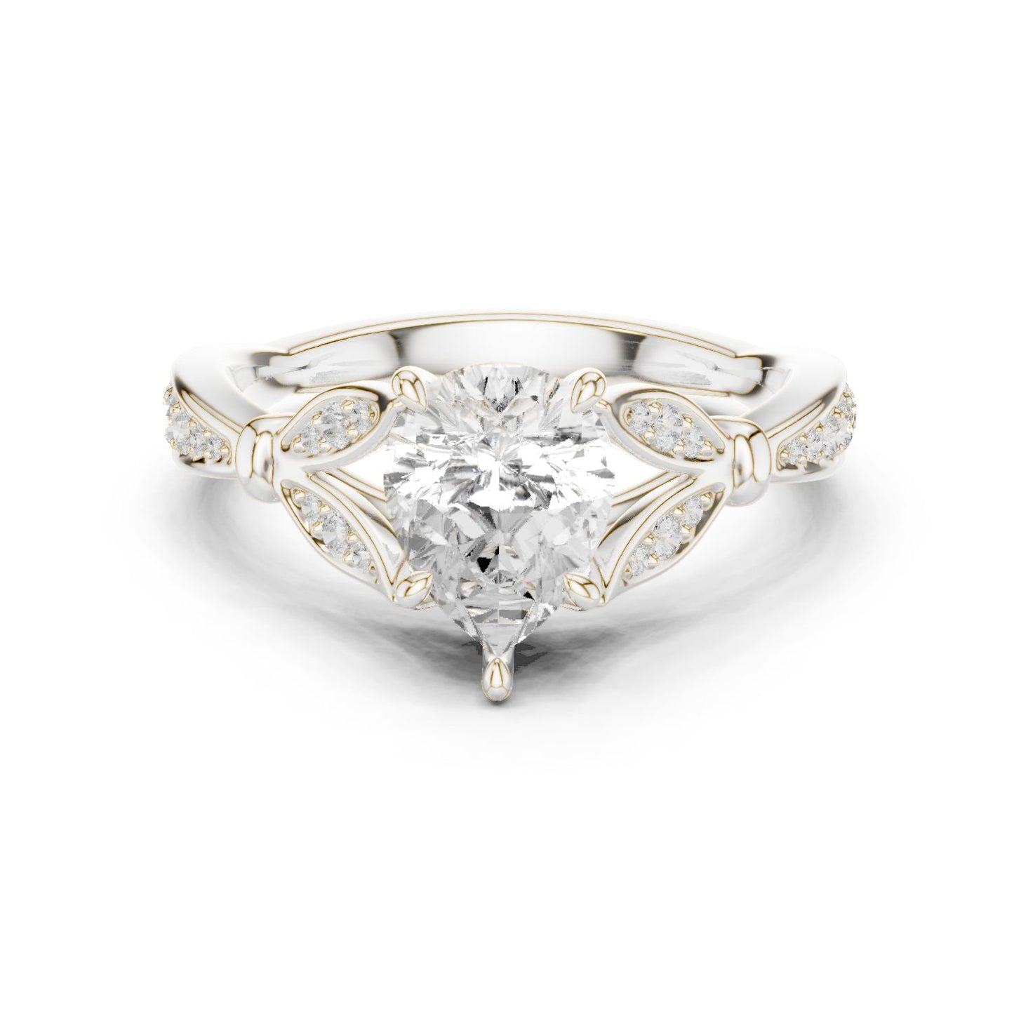Cushion Lab Grown Diamond Vintage Engagement Ring