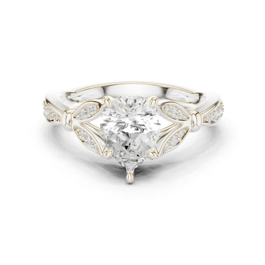 Cushion Lab Grown Diamond Vintage Engagement Ring