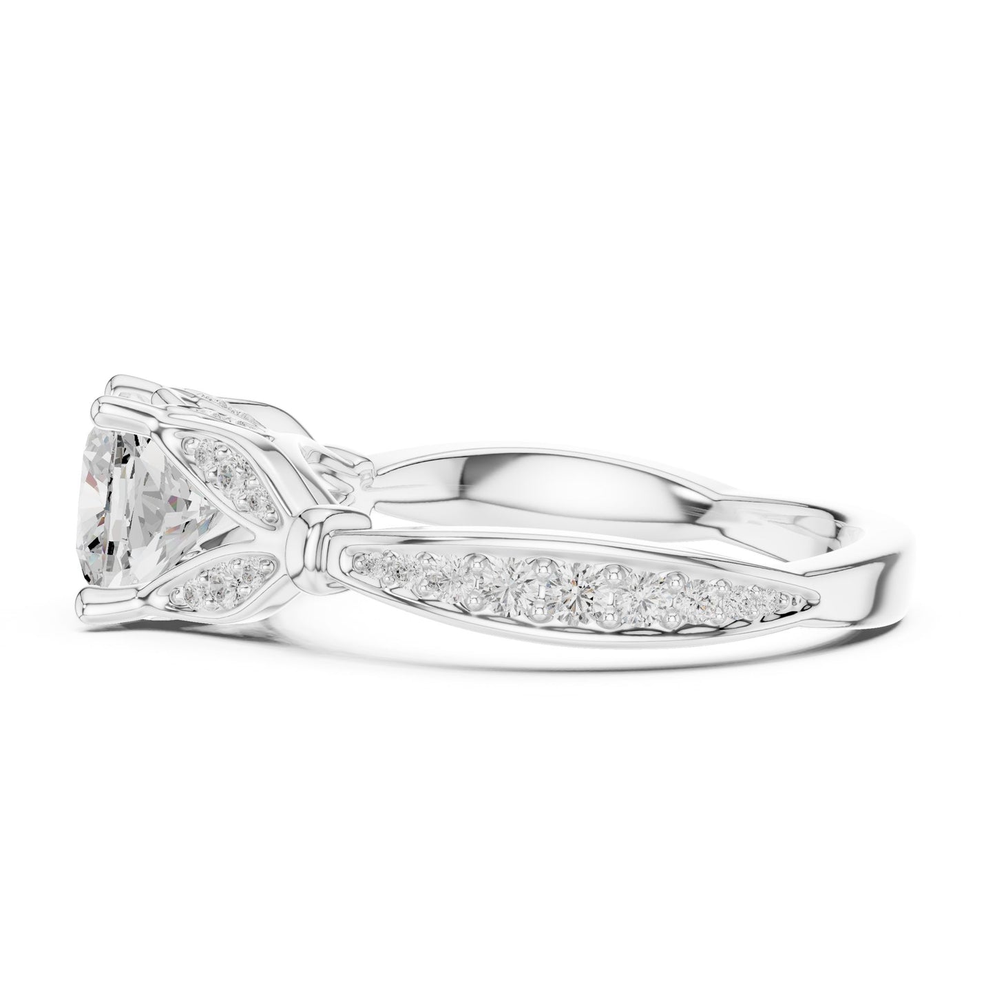 Cushion Lab Grown Diamond Vintage Engagement Ring