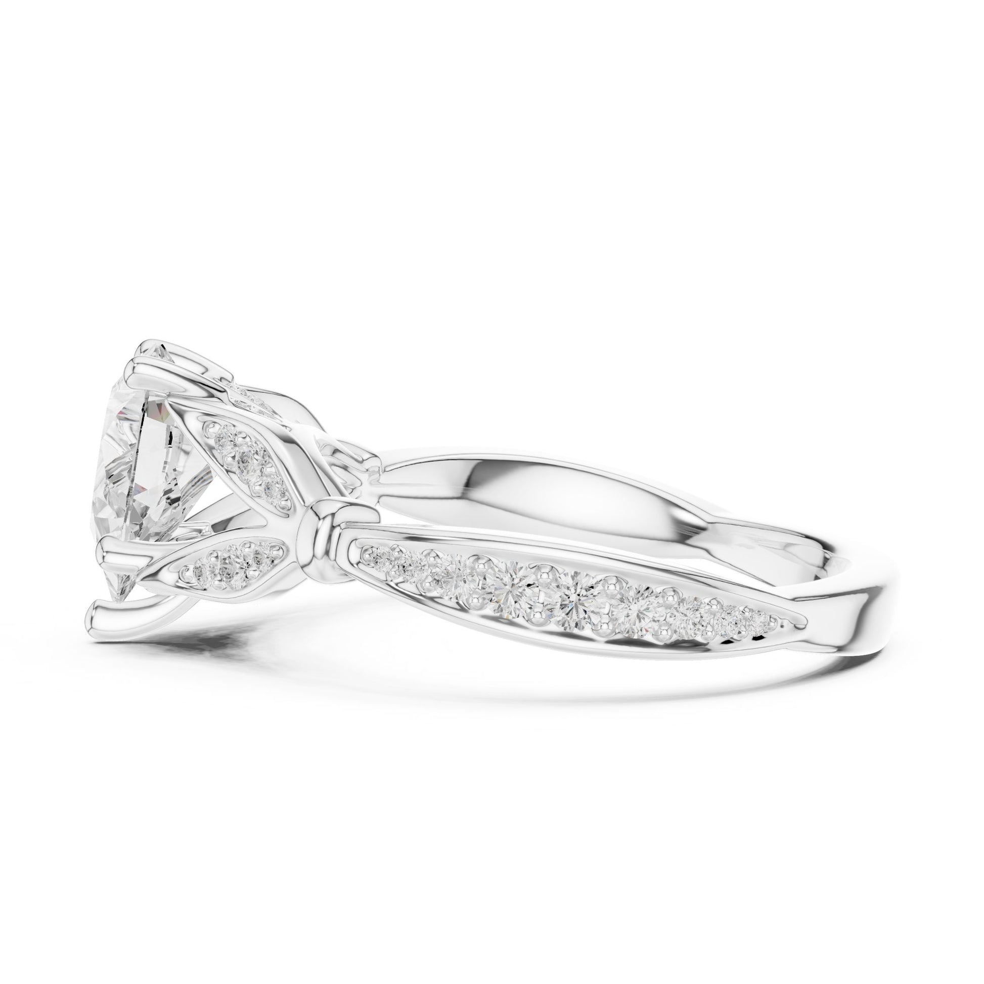 Cushion Lab Grown Diamond Vintage Engagement Ring