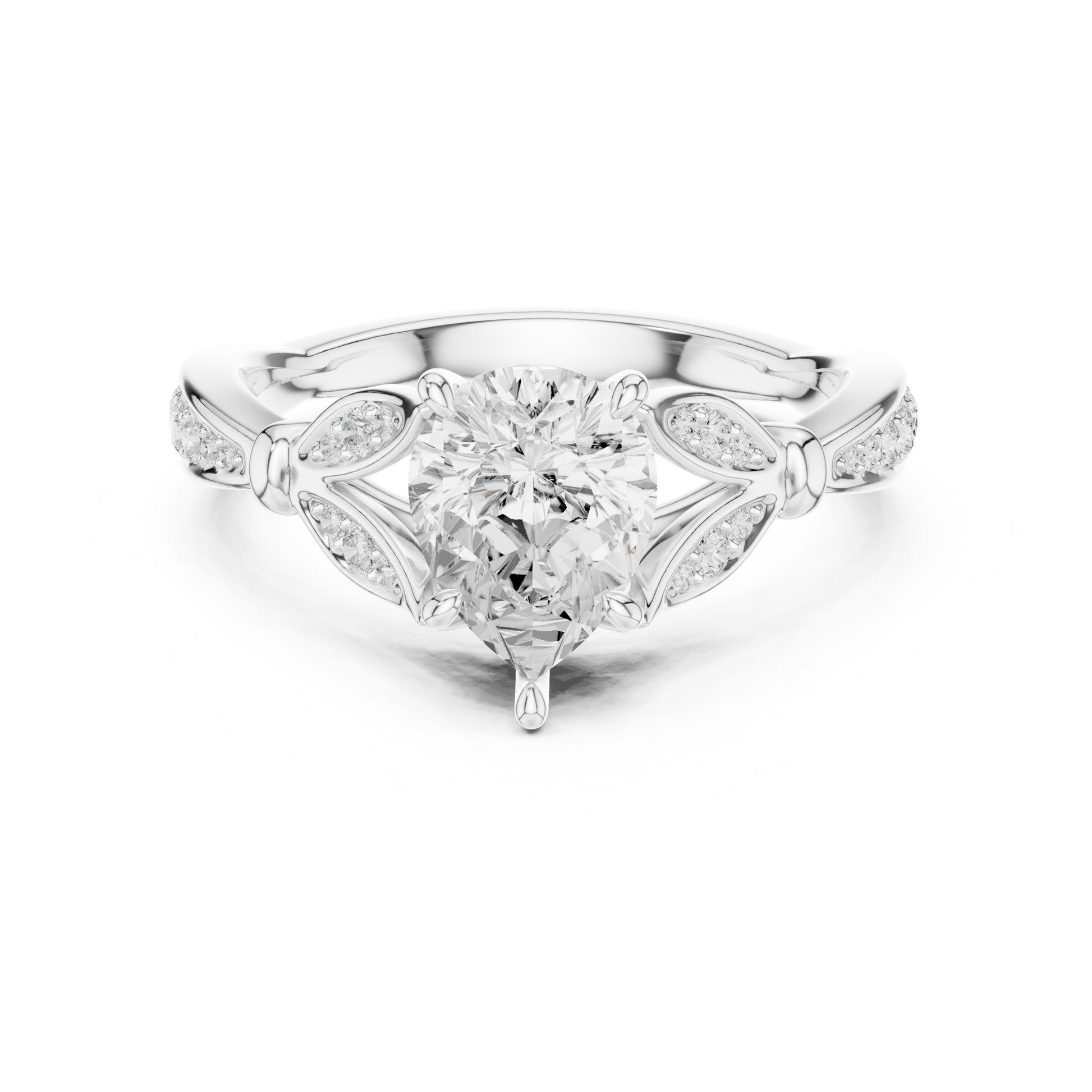 Cushion Lab Grown Diamond Vintage Engagement Ring