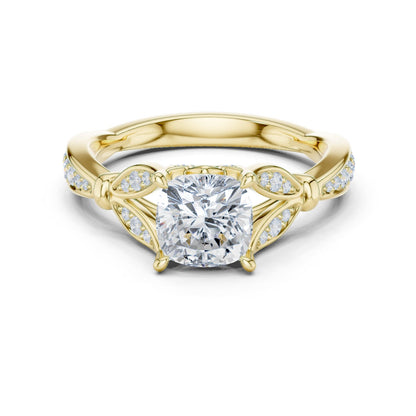 Cushion Lab Grown Diamond Vintage Engagement Ring