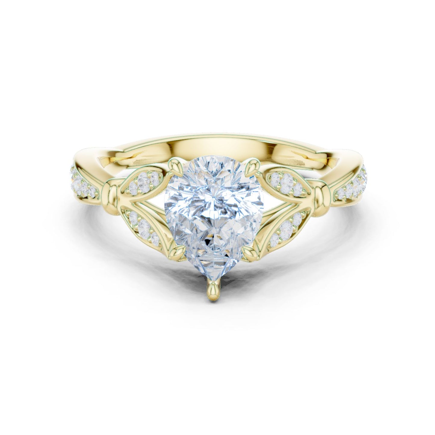 Cushion Lab Grown Diamond Vintage Engagement Ring