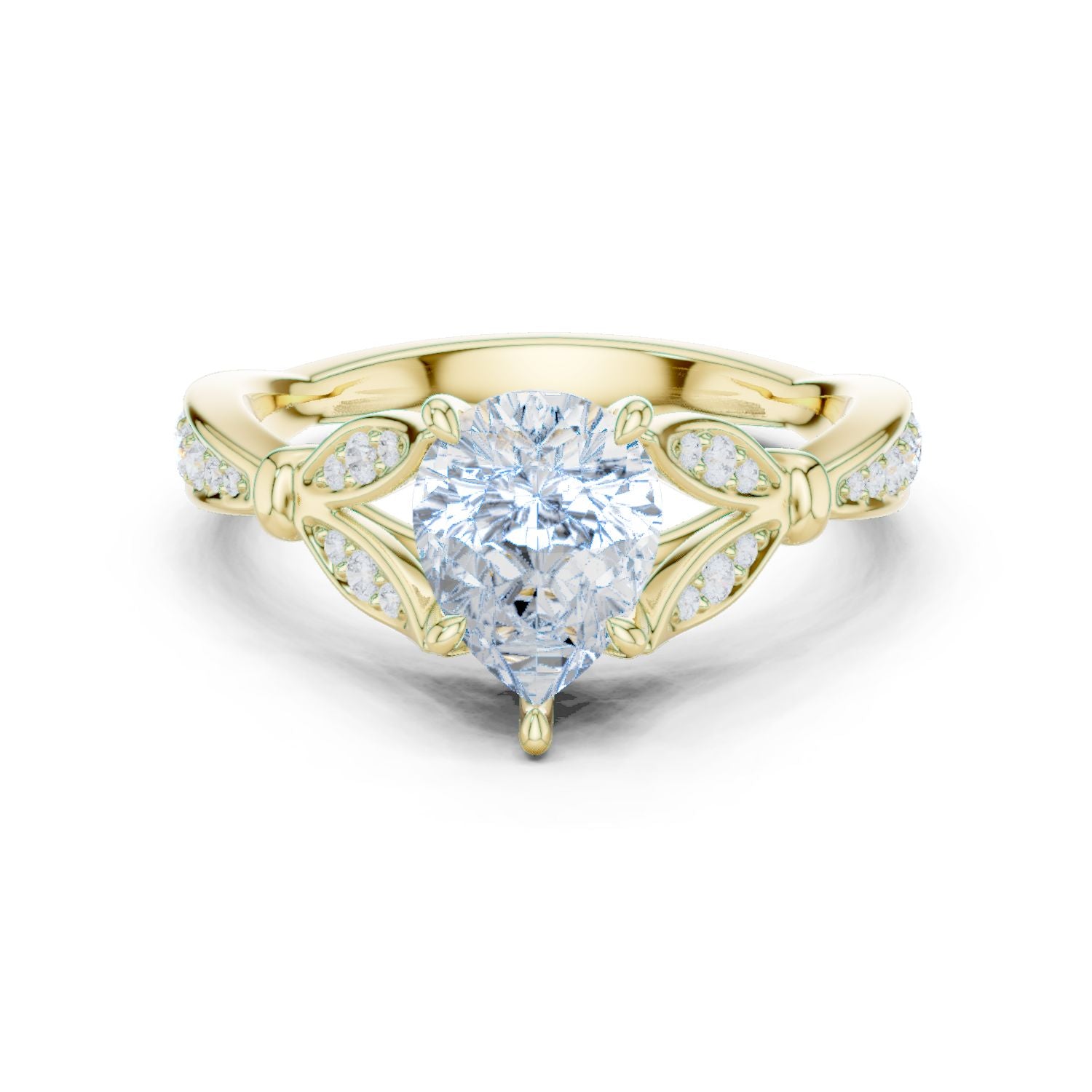 Cushion Lab Grown Diamond Vintage Engagement Ring