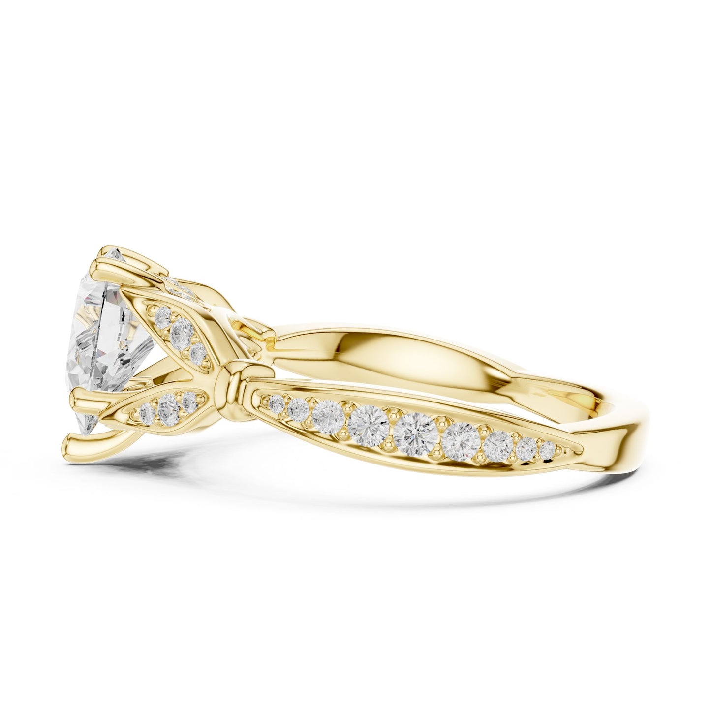 Cushion Lab Grown Diamond Vintage Engagement Ring