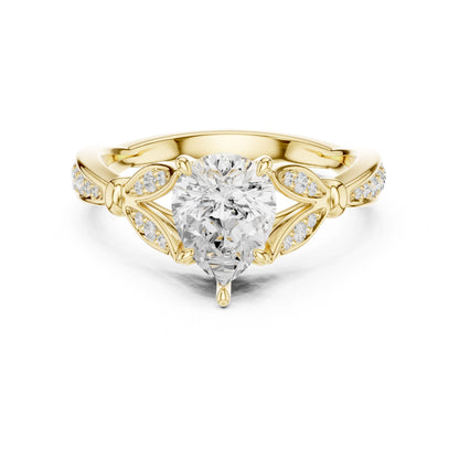 Cushion Lab Grown Diamond Vintage Engagement Ring