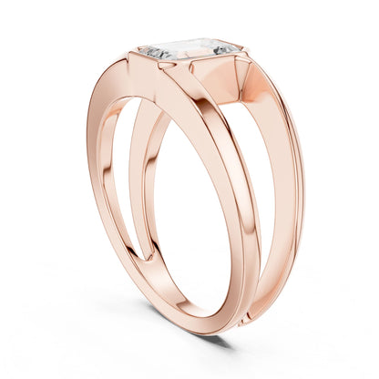 Men's Emerald Lab Grown Diamond Bypass Ring
