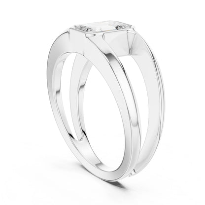 Men's Emerald Lab Grown Diamond Bypass Ring