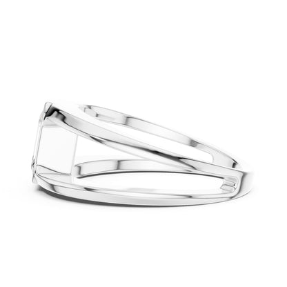 Men's Emerald Lab Grown Diamond Bypass Ring