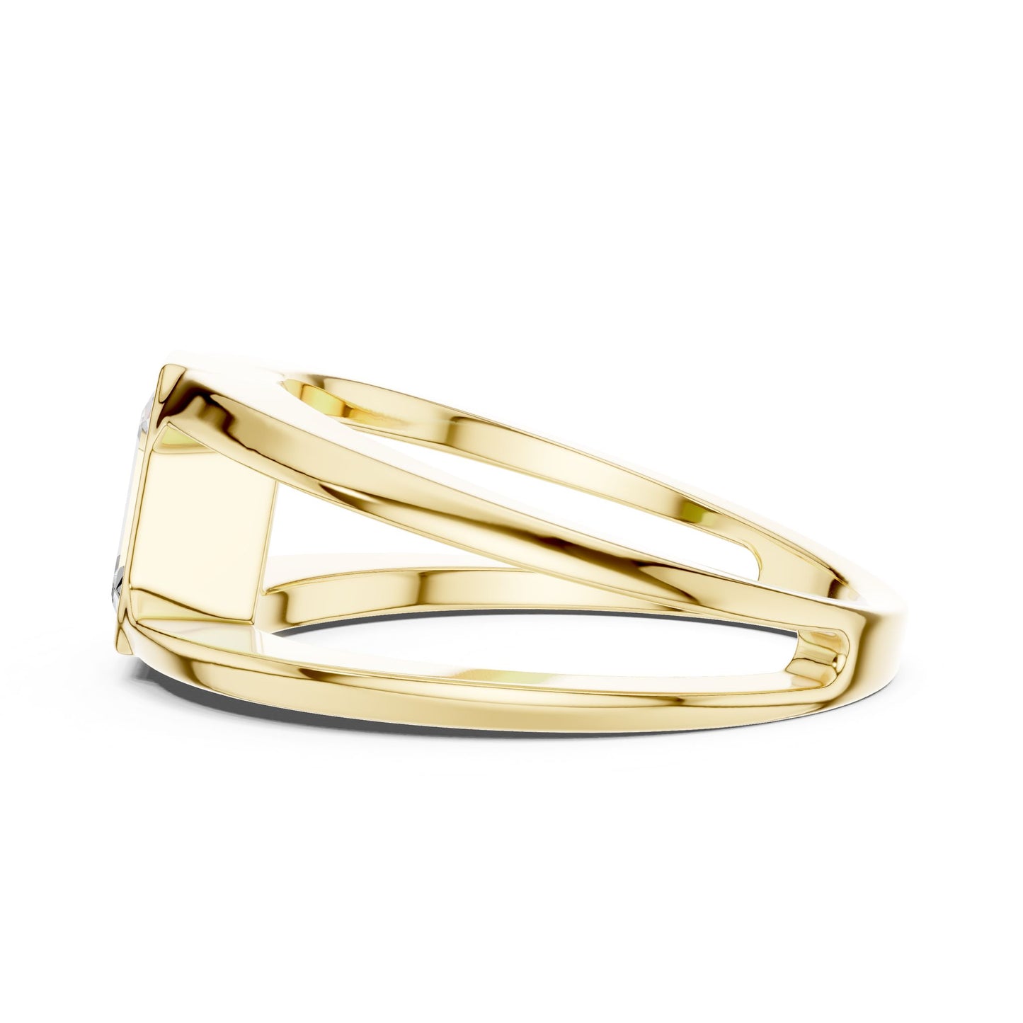 Men's Emerald Lab Grown Diamond Bypass Ring