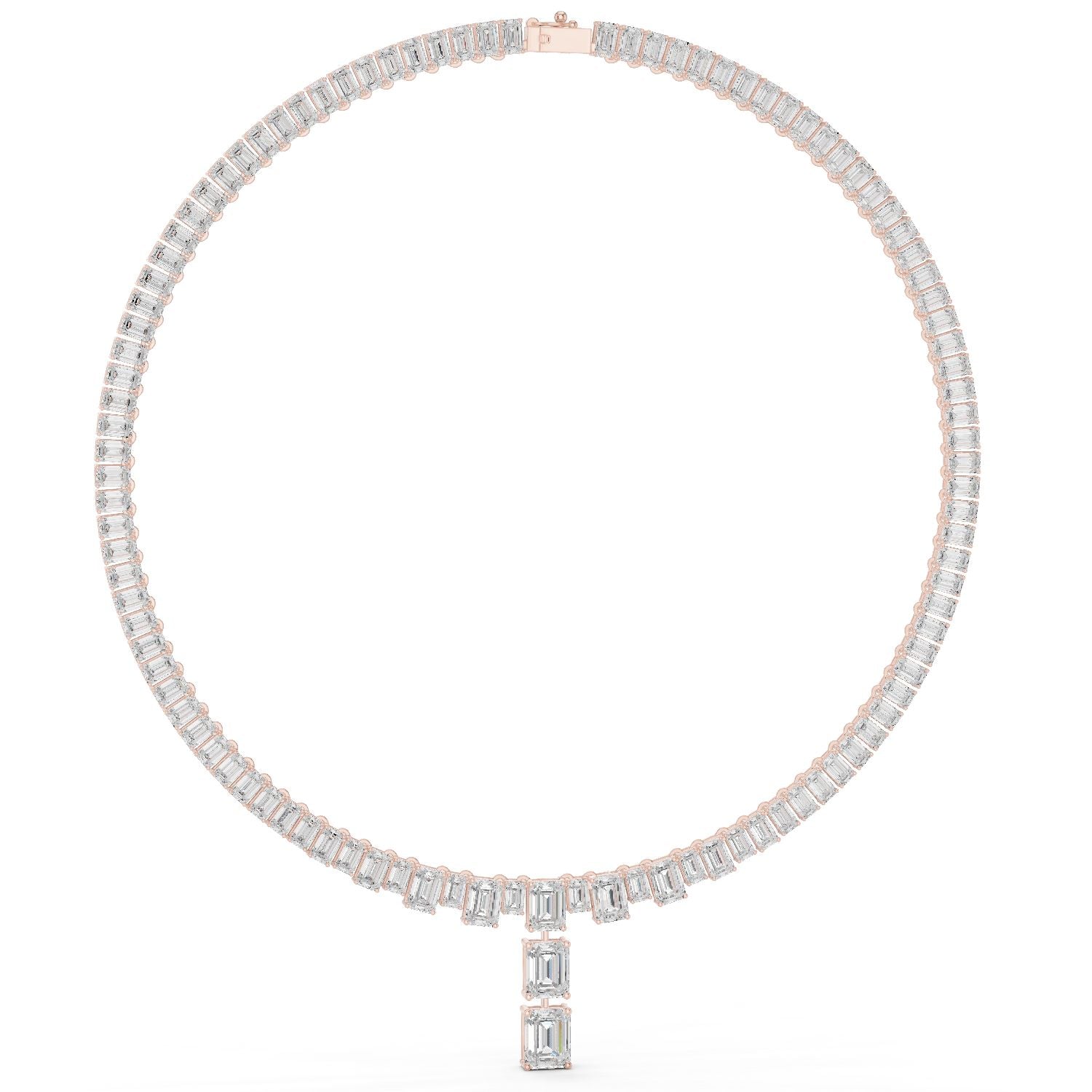 Emerald Lab Grown Diamond Halo Pendant