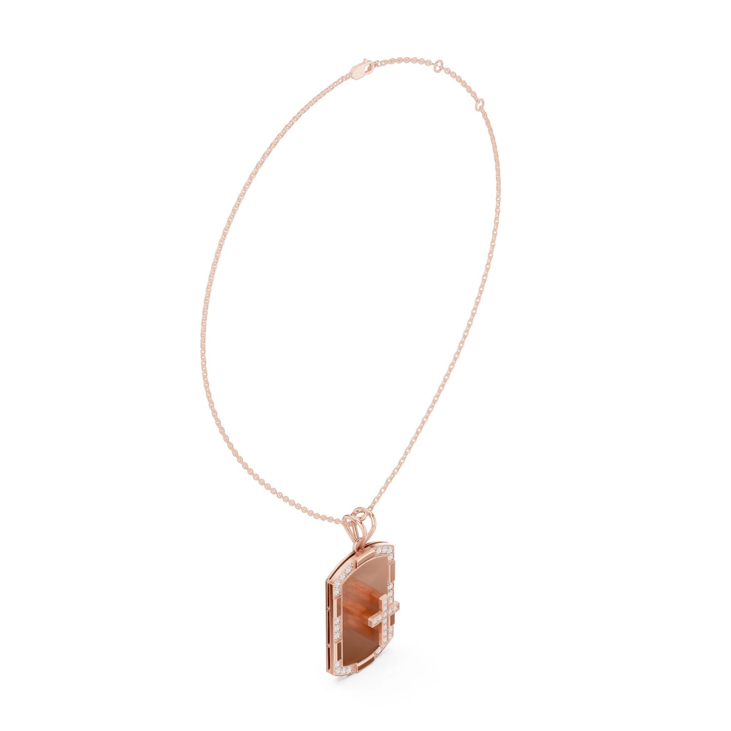 Emerald Lab Grown Diamond Halo Pendant