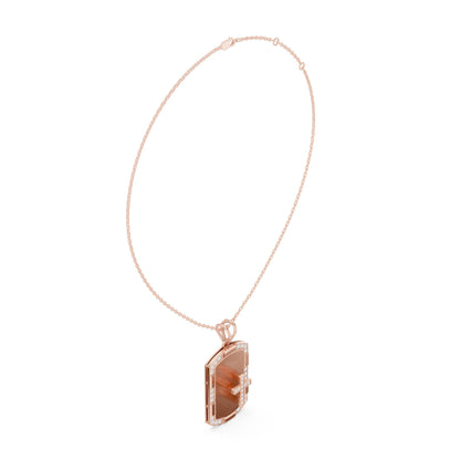 Emerald Lab Grown Diamond Halo Pendant