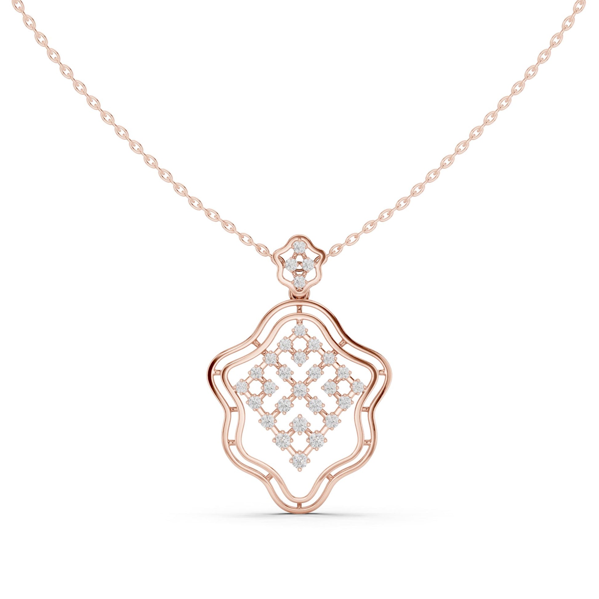 Emerald Lab Grown Diamond Halo Pendant